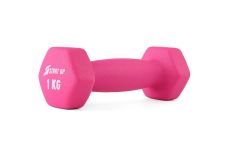 Гантель неопреновая 1 кг Start Up HY-D-021 розовый